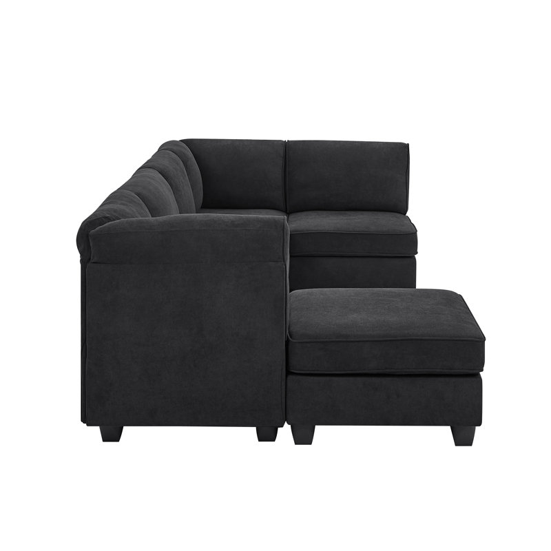 Mercury Row® Roeder 6 Piece Upholstered Sectional & Reviews Wayfair